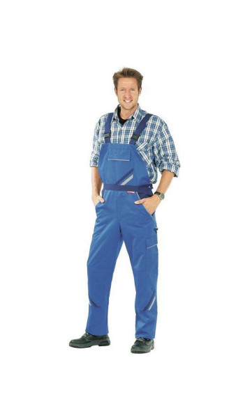 Planam Highline Latzhose, kornblumenblau/marine/zink, Größe 24, 2330024