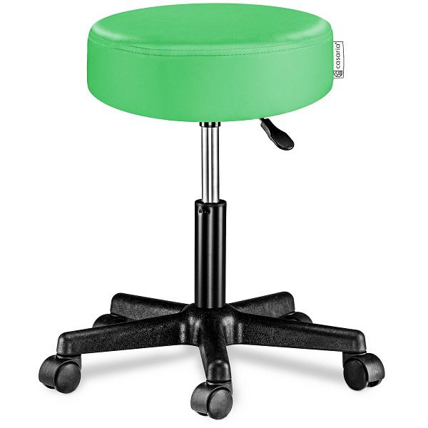 casaria Rollhocker Kunstleder Grün 360° drehbar, 105288