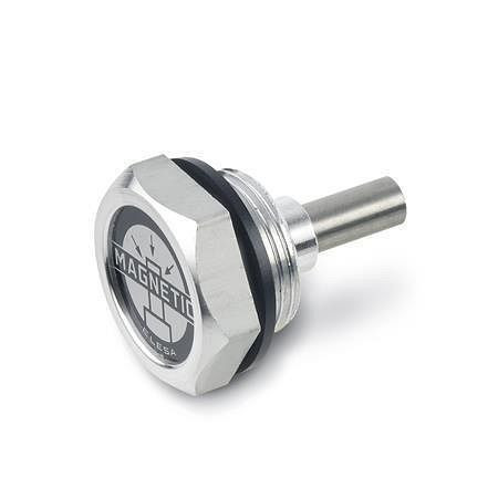 Ganter Magnetstopfen, Aluminium (GN 554-G3/8), VE: 10 Stück, 554-G3/8