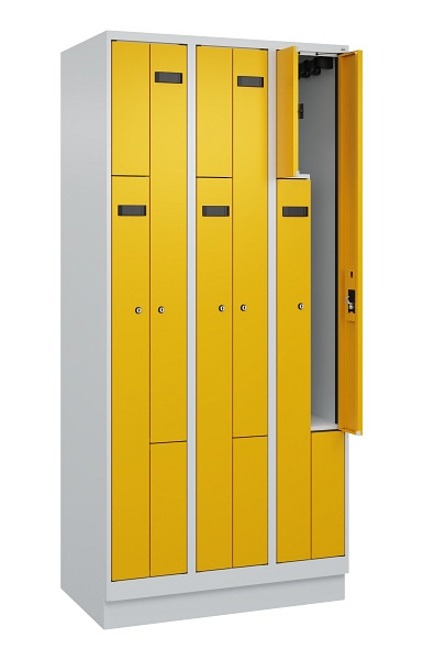 C+P Z-Spind Evolo PLUS, Sockel, 6 Fächer, 1950x900x500mm, 7035/1004, Zylinderschloss, 049023-306 S10028