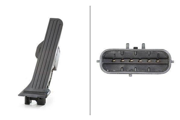 HELLA Sensor, Fahrpedalstellung, für Linkslenker, 6-polig, Automatikgetriebe, 6PV 008 890-711