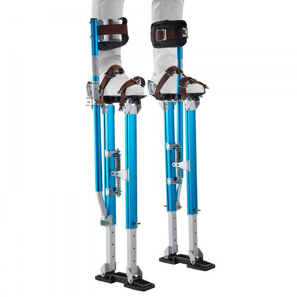 VEVOR Trockenbau-Stelzen 615-1023mm, 103kg Belastbar, mit Doppelten Federn, Rutschfeste Fußplatten & Spanngurt, Blau, SGBGQLS2440Y0PJGU001V0