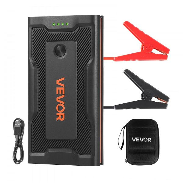 VEVOR Starthilfe Powerbank, 1000A für Motor bis 5L Benzin/3L Diesel, mit LED-Taschenlampe, Schnellladung & Schutz, YJDYQDX1000AYVM3G001V9