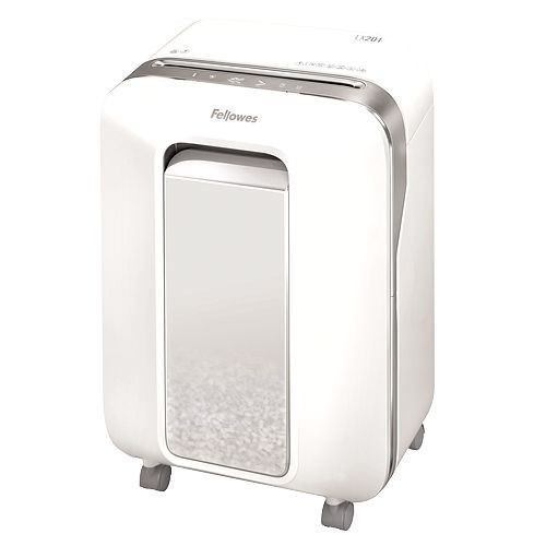 Fellowes Powershred LX201 Mikroschnitt Aktenvernichter, Schneidleistung: 12 Blatt, weiß, 5050101