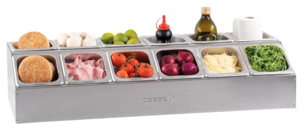 Casselin Aufsatzbord für 12 x GN1/6 - 2-Reihig, CSBG1216R