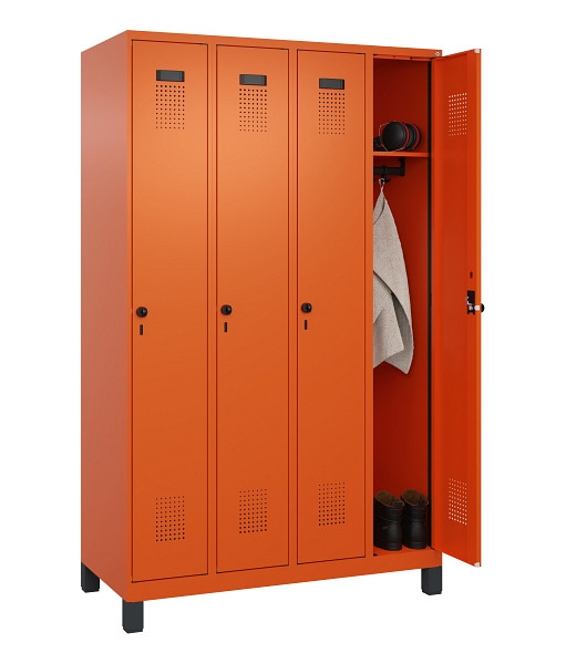 C+P Spind Evolo PLUS, mit Füßen, 4 Abteile, 1950x1200x500mm, 2004/2004, Verschluss Drehriegel, Ablageböden 4, 049010-40 S10023