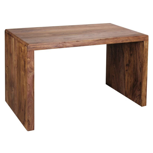 Wohnling Schreibtisch BOHA Massivholz Sheesham 120 cm breit Echtholz Design Ablage, WL1.381