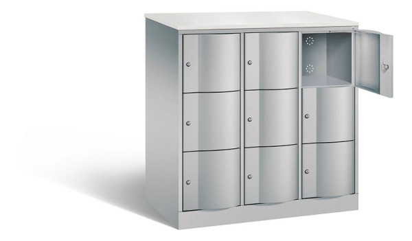 C+P XL-Schließfachschrank Resisto, H1255xB1148xT640mm, Farbe: Weißaluminium, 8573-373 S10162