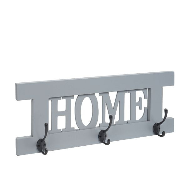 Mendler Wandgarderobe HWC-C60 Home, Garderobe Garderobenpaneel, Shabby-Look Vintage 55x21cm, grau-blau, 94458
