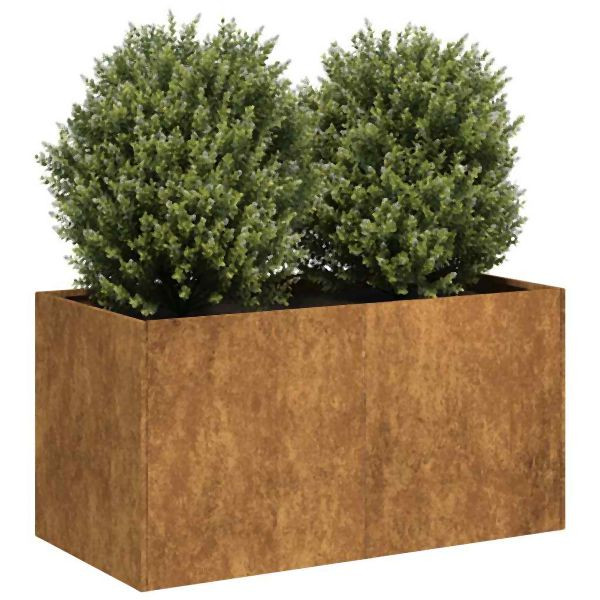 vidaXL Pflanzkübel Rostig 80x40x40 cm Wetterfester Stahl, 860674