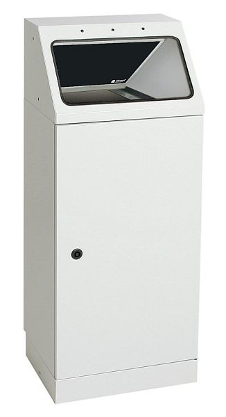 stumpf Abfalltrennung FP 45, Behälter zur Wandbefestigung, RAL 7035/ProPad anthrazitgrau, mit verzinktem Innenbehälter, 45 Liter, 636-045-0-2-716