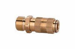 Riegler Schnellverschlusskupplung NW 2,7, Messing blank, Außengewinde, 107069