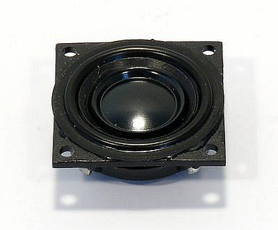 Visaton Kleinlautsprecher mit Kunststoffmembran und quadratischem Kunststoffkorb mit 4 Montagelöchern K 23 SQ - 8 Ohm, 2826