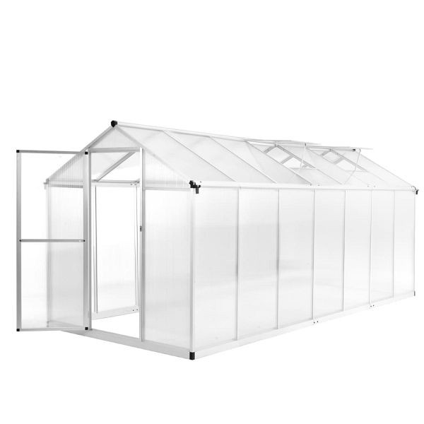 vidaXL Gewächshaus Aluminium 421x190x195 cm 15,6 m³, 45217