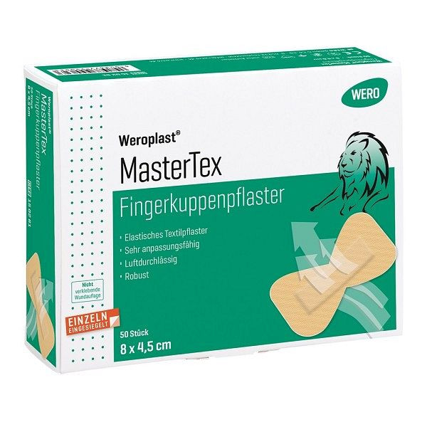WERO Weroplast MasterTex Fingerkuppenpflaster 8 x 4,5 cm, VE: 50 Stück, 150261