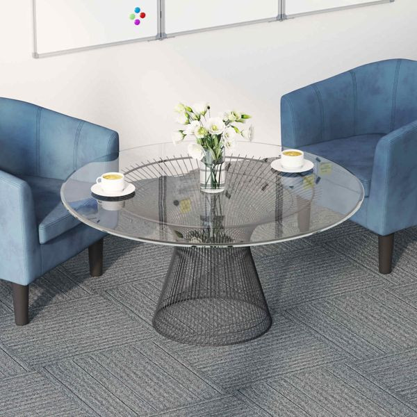 vidaXL Teppichfliese Hellgrau mit Streifen 50 x 50 cm 36-teilig, 42032437