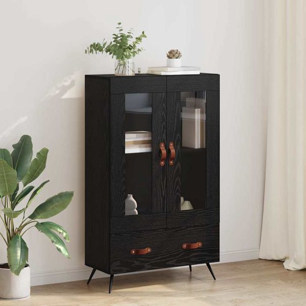 vidaXL Highboard Schwarz Eichen-Optik 69,5 x 31 x 115 cm, 882507