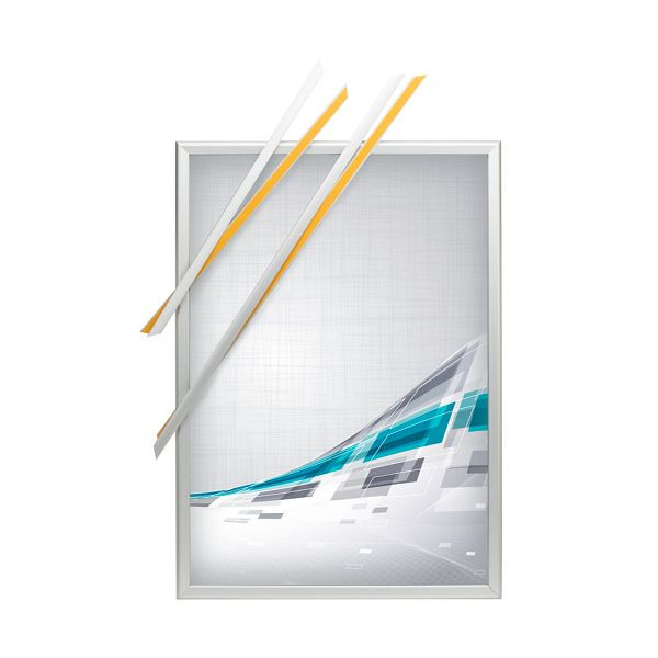 VKF Renzel Fensterrahmensystem „Feko”, silber eloxiert, Gehrungsecken, 32 mm, 50.0014.5