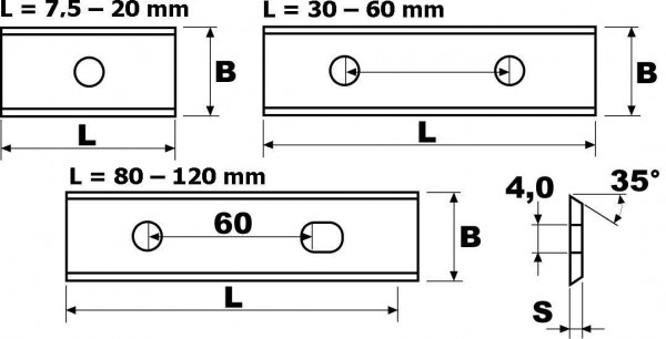 Edessö HW-Wendeplatte 80 x 13 x 2,2, 2- schneidig, 992801322