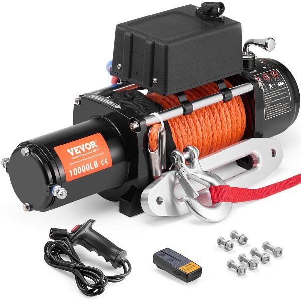 VEVOR Elektrische Seilwinde 12V DC 4536kg Elektrowinde Motorwinde 12-strängig, DDHCSJPYXWXYX3JLDV9