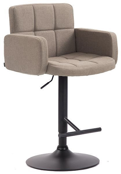 CLP Barhocker Los Angeles, Stoff schwarz, taupe, 318164