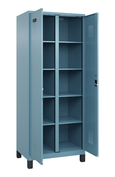C+P Wäsche-Spind Evolo PLUS, mit Füßen, 2 Abteile, 1950x800x500mm, 0010/0010, Verschluss Zylinderschloss, 049012-22B S10048