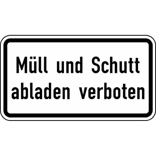Stein HGS Müll und Schutt abladen verboten Nr. 2502, 231x420mm /RA1/Flachform 3mm, 2502-113