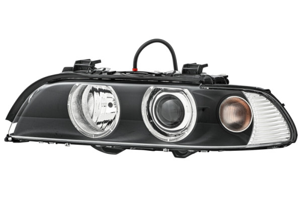 HELLA DE/Halogen/Xenon-Hauptscheinwerfer - für u.a. BMW 5 (E39) - schwarz - ECE - für Linksverkehr - links, 1LL 008 052-591