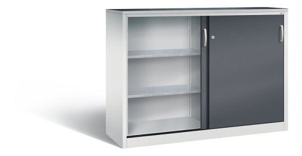 C+P Schiebetürenschrank Acurado, H1200xB1600xT500mm, Farbe: Lichtgrau / Schwarzgrau, 2157-092 S10017
