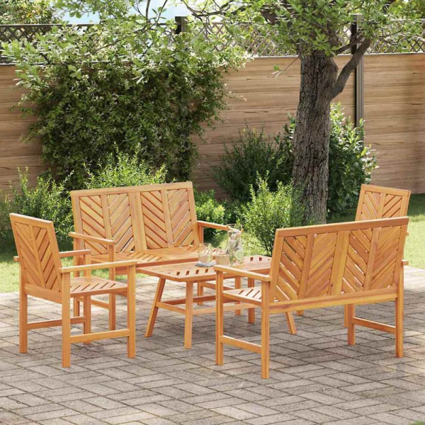 vidaXL Garten Lounge Set, 3er Set, Braun Massivholz Akazie, 3154129