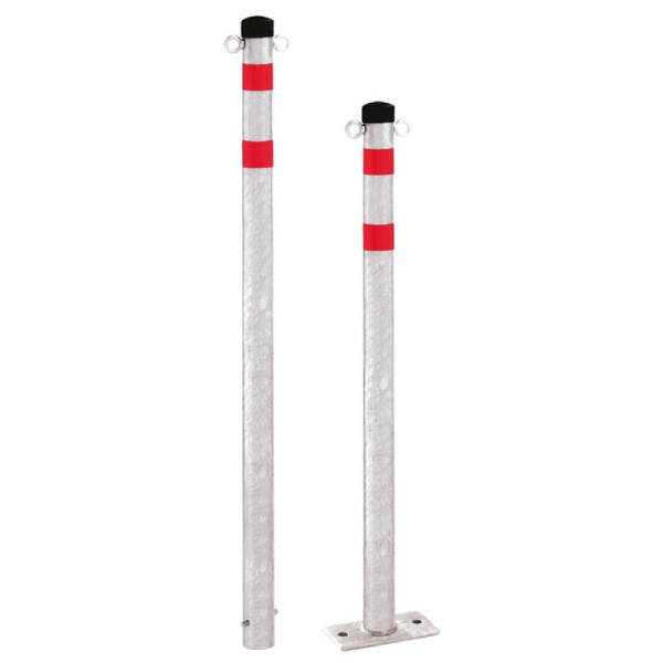 Stein HGS Absperrpfosten -Steel Line-, zum Aufdübeln mit Bodenplatte, inkl. 2 Dübel, 14182