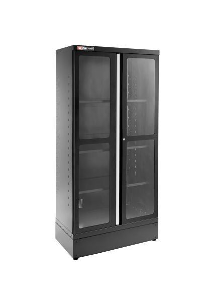 Facom JLS3 LAGERSCHRANK H 2M 2 VERGLASTE TÜREN L1000MM SCHWARZ, JLS3-A1000PVBS