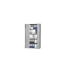 Deskin Rollladenschrank CONCEPT LINE, Korpus und Rollladen Alusilber, B 1200 x H 1900 x T 420 mm, 270263