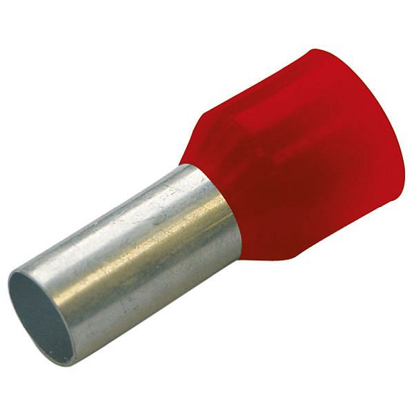 Haupa isolierte Aderendhülse 10 mm²/12 mm rot, VE: 100 Stück, 270822