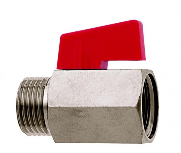 GEKA-Minikugelventil, IG x AG G 3/8" MS Cr, VE: 25 Stück, 65.4700