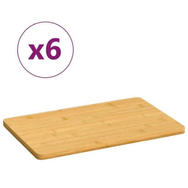vidaXL Frühstücksbrettchen 6 Stück 22x14x0,8 cm Bambus, 352776