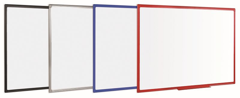 Bi-Office Maya Nicht-Magnetisches Doppelseitiges Whiteboard mit grauem Plastikrahmen 120x90cm, MB1412186
