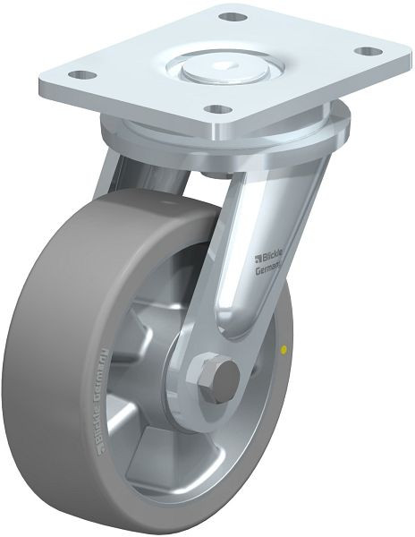 Blickle LO-ALTH 150K-AS Stahlgeschweißte Schwerlast-Lenkrolle, Blickle Extrathane®, Grau, 742925