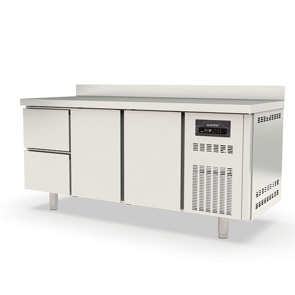 Vaiotec TOPLINE Tiefkühltisch 700 / 3-fach GN1/1 mit 2 Schubladen / 2 Türen und Aufkantung, 10315