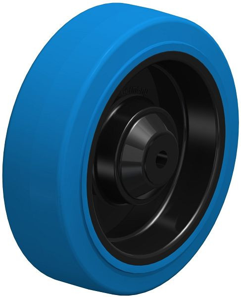 Blickle POEV 125/8KD-SB Rad aus Elastik-Vollgummi, Blau, 744210