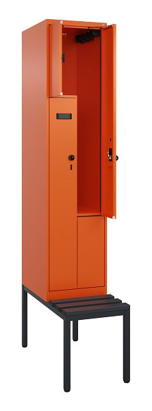 C+P Z-Spind Evolo PLUS, Bank, 2 Fächer, 2120x400x815mm, 2004/2004, Drehriegel, Sitzfläche Kunststoff, Sitzbank, 0490537-122 S10081