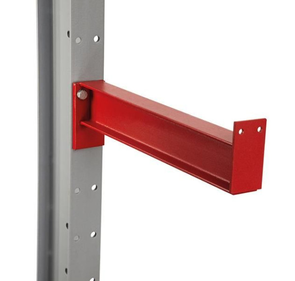 Schulte K 3000 Kragarm mit fester Abrollsicherung, 805 mm, 555 kg, RAL 3000, für IPE 120 / 140 / 160, 27607