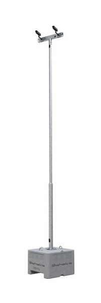 Schake Kameramast-Set 6m mit Traverse bestehend aus: 1x Betonaufstellvorrichtung, 1x Stahlmast 6,0m, verzinkt, 1x Kameratraverse, 3531K-SET1