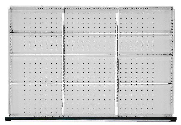 ANKE Werkbänke Schubladeneinteilungssatz; für Schublade 900 x 600 mm (BxT); für Fronthöhe 60 mm; 1/3 Teilung, 902.400