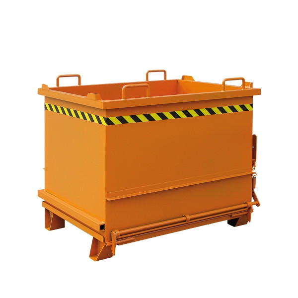 Eichinger Industrie Baustoff-Container mit Klappboden, 1500 kg, 750 Liter, reinorange, 20351000000000
