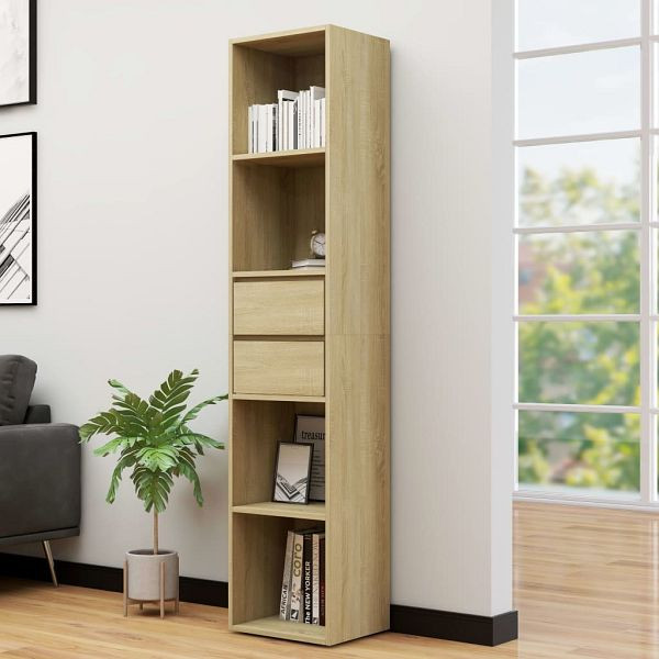 vidaXL Bücherregal Sonoma-Eiche 36x30x171 cm Holzwerkstoff, 802870