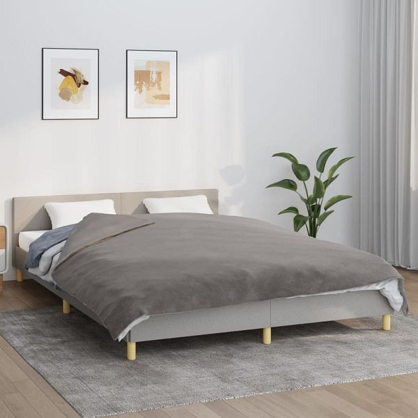 vidaXL Gewichtsdecke mit Bezug Grau 200x200 cm 9 kg Stoff, 350832