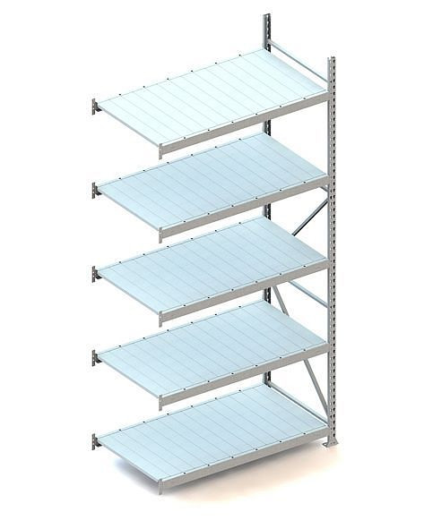 Meta MINI-RACK AR 3000x1400x800 mm, verzinkt, mit Stahlpaneele, Bodenanzahl: 5, 20051325