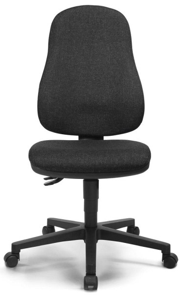 Deskin Bürostuhl COMFORT P, Anthrazit, 800 x 600 x 330 mm, Gestell: Polyamid schwarz, 333318