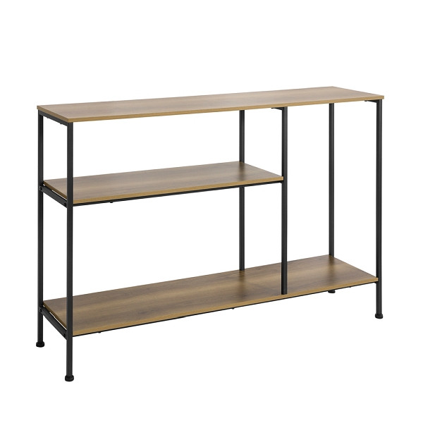SoBuy Flurkonsolentisch mit drei Fächern Dunkelbraun 120x30x79.5cm, Vintage, FSB35-PF